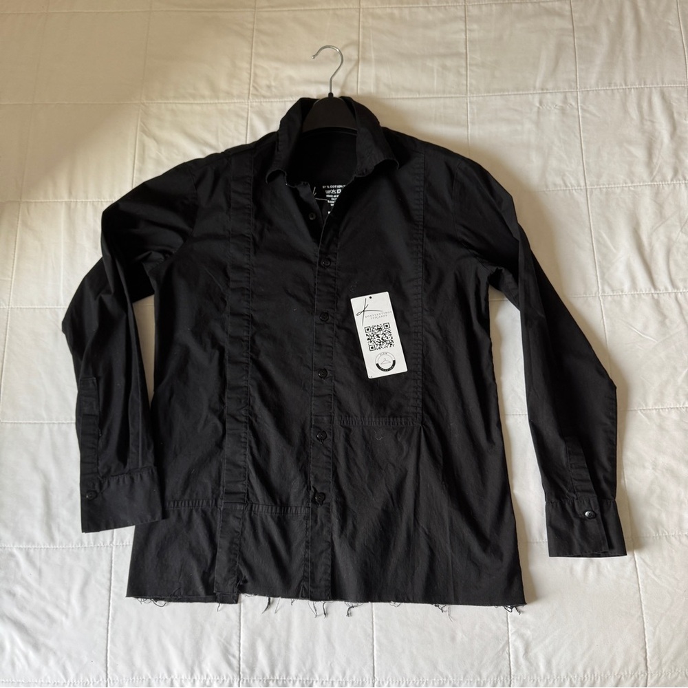 K7 by Konstantinos Tsigaros Black Asymetrical Shirt